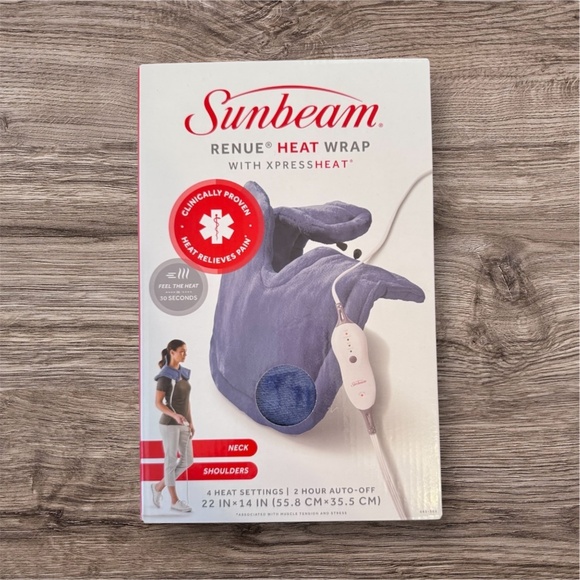 Sunbeam Renew Heat Wrap Neck & Shoulder Express Heat 22x14 New in Box - Picture 1 of 1